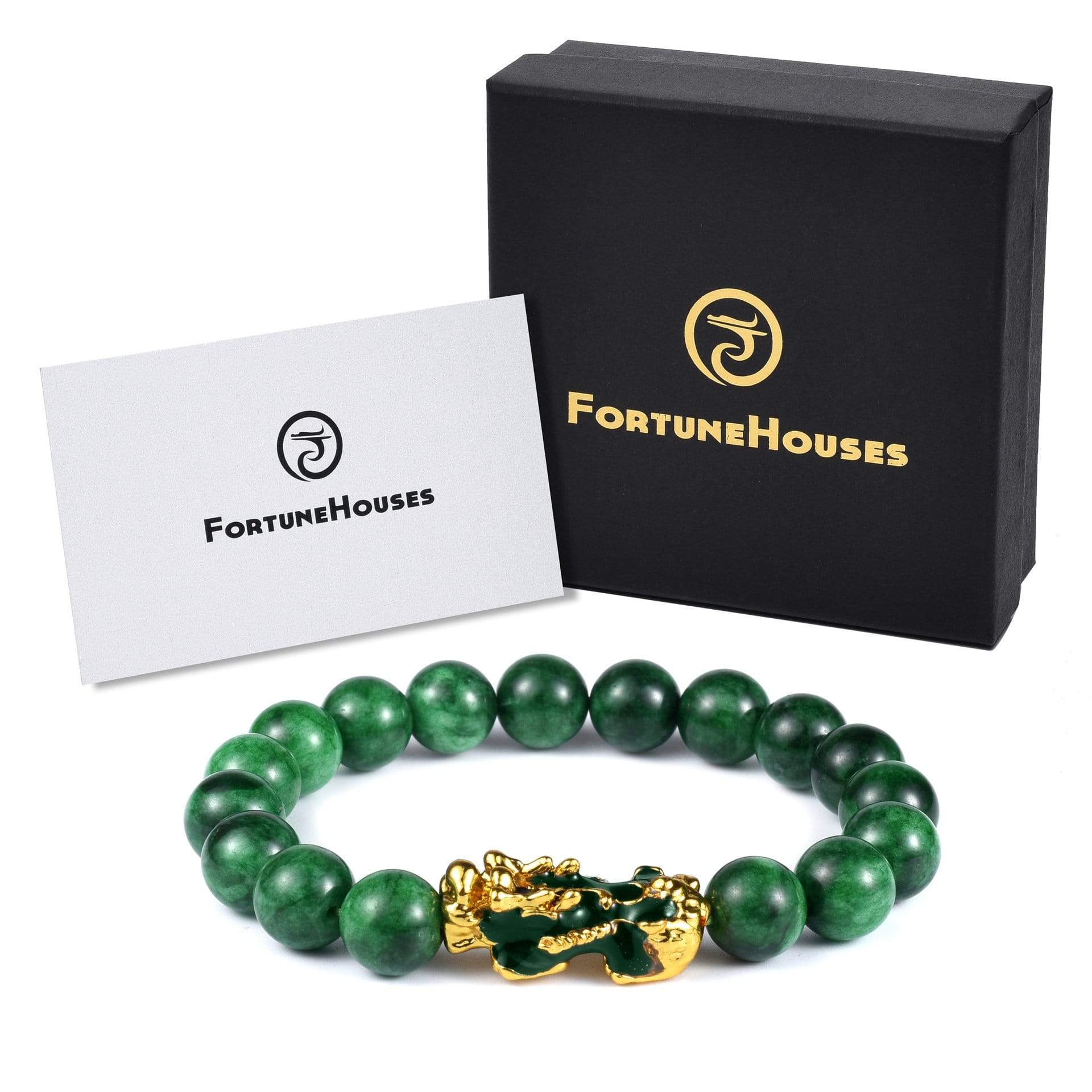Fortunehouses Bracelet Feng Shui Pixiu Piyao Jade Abundance Protection Bracelet